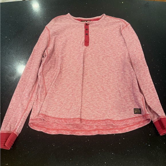 Lucky Brand Other - Lucky Brand Red Henley Shirt